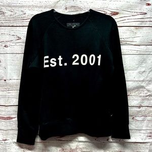 Rag & Bone Black Est 2001 Sweatshirt Size Small
